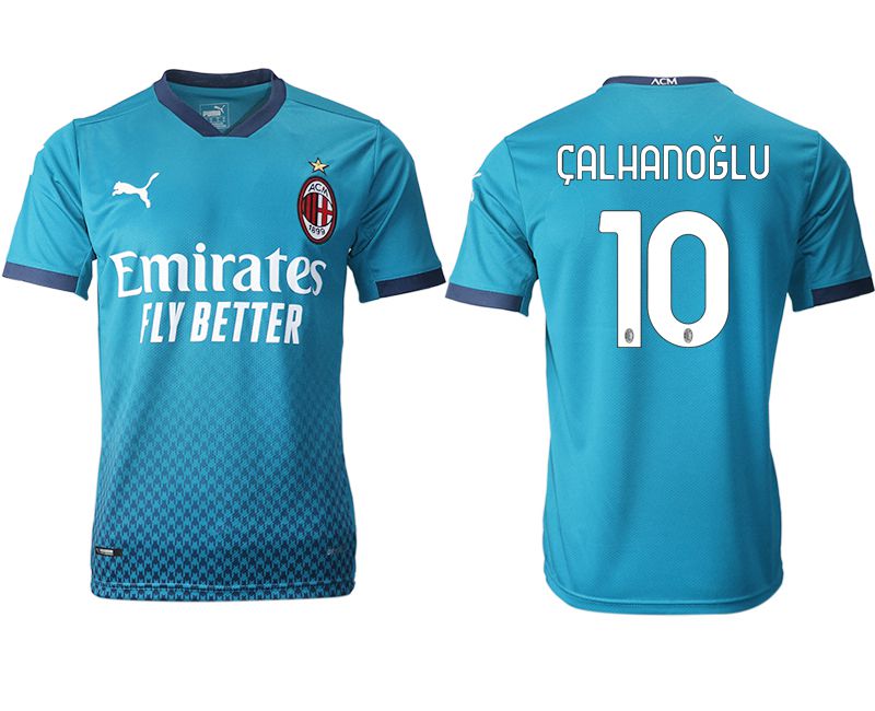 Men 2020-2021 club AC milan away aaa version #10 blue Soccer Jerseys->ac milan jersey->Soccer Club Jersey